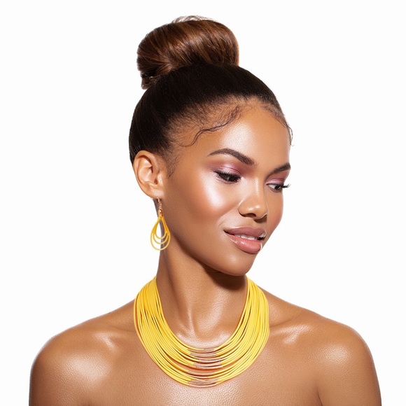 Jewelry | Yellow Multi String Rope Necklace Set | Poshmark